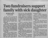 Two fundraisers support family with sick daughter